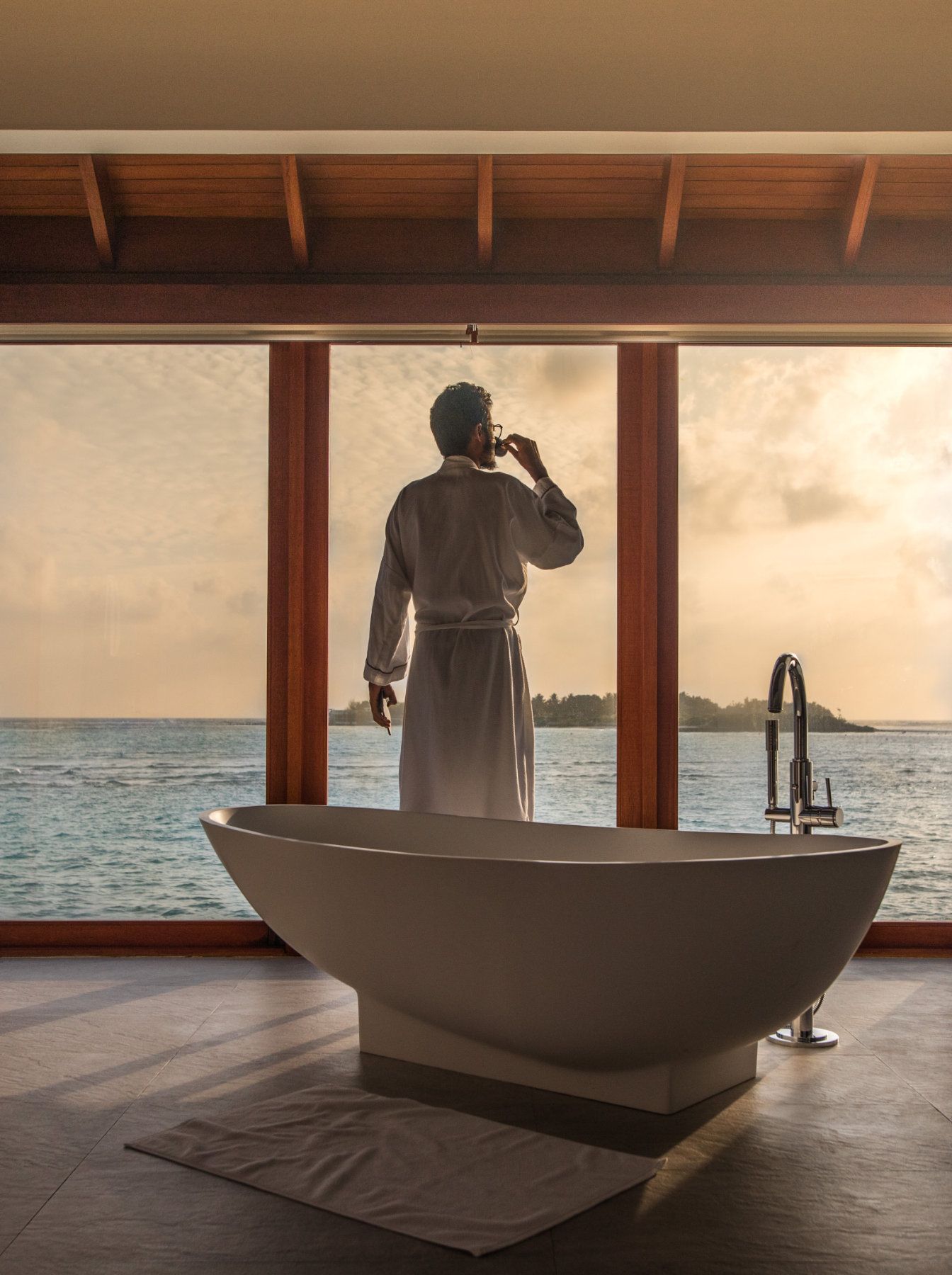 Luxury Real Estate Bathroom with Sea View